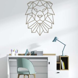 leon-geometrico-colgante-en-madera-1