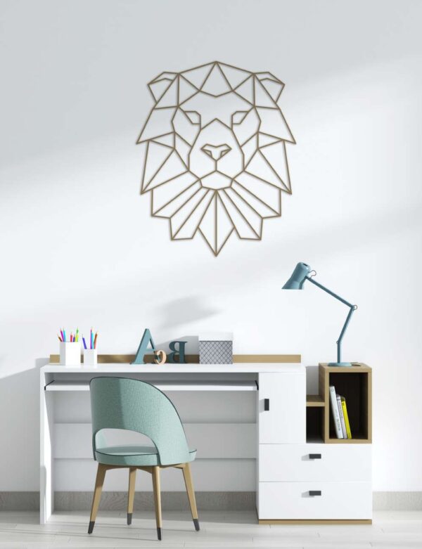 leon-geometrico-colgante-en-madera-1