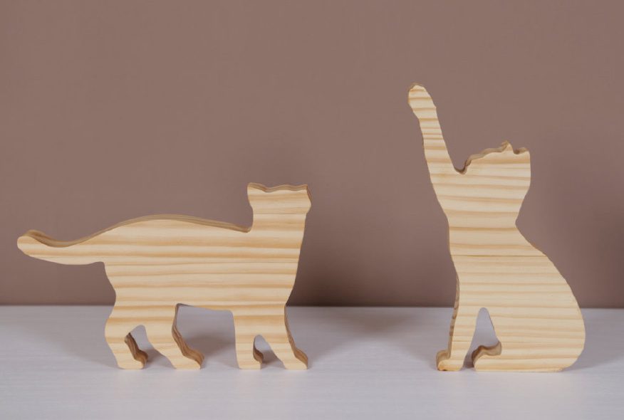 figuras de madera de gatos para regalar en bodas