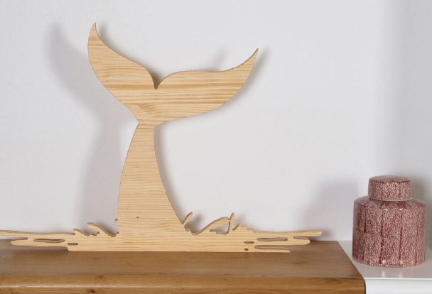 cola de ballena de madera para regalar a tus abuelos