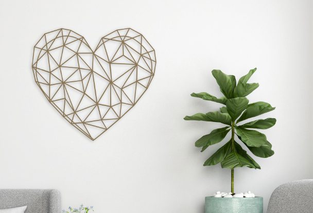 corazón de madera decorativo para regalar