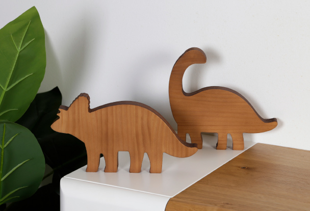 figuras de dinosaurios de madera artesanales para regalar a tu padre