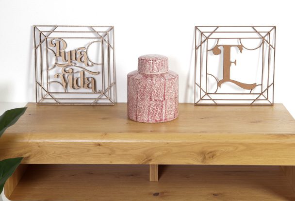 regalar frases y letras decorativas de madera el día de los enamorados