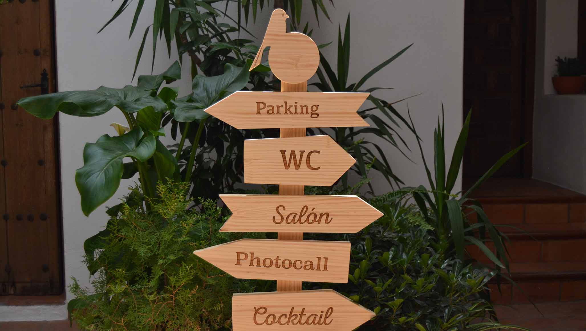 Señales de flechas de madera personalizada